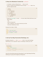 Obsidian view of a conversation explaining how to set up a blog using the Hugo static site generator.