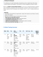 Obsidian view of a conversation containing a training plan rendered in a table.